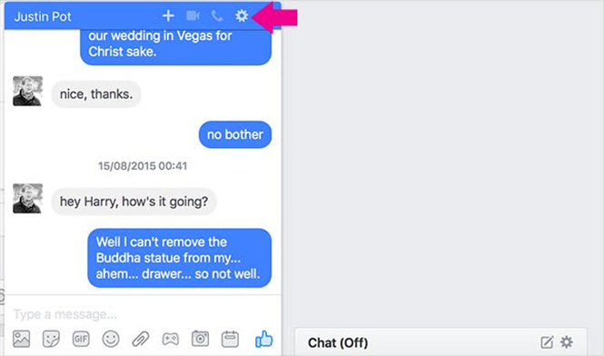 Bánh răng cưa trong cửa sổ trò chuyện