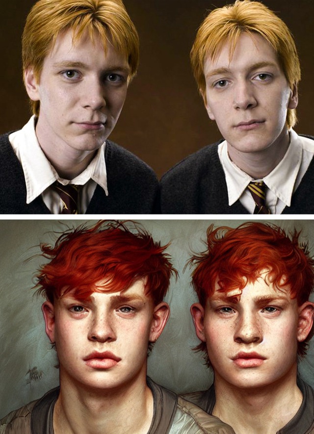 Fred và George Weasley qua con mắt công nghệ AI