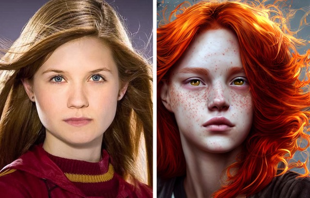 Ginny Weasley phiên bản truyện qua AI