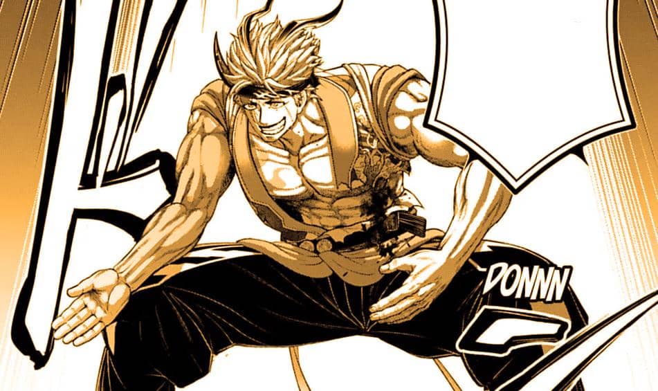 Kintoki thực hiện tư thế shiko của võ sĩ Sumo trước trận đấu