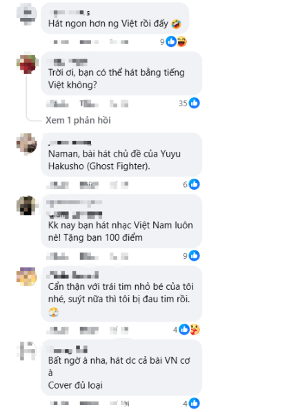 Bình luận tích cực từ cư dân mạng về khả năng hát tiếng Việt của Mona Gonzales