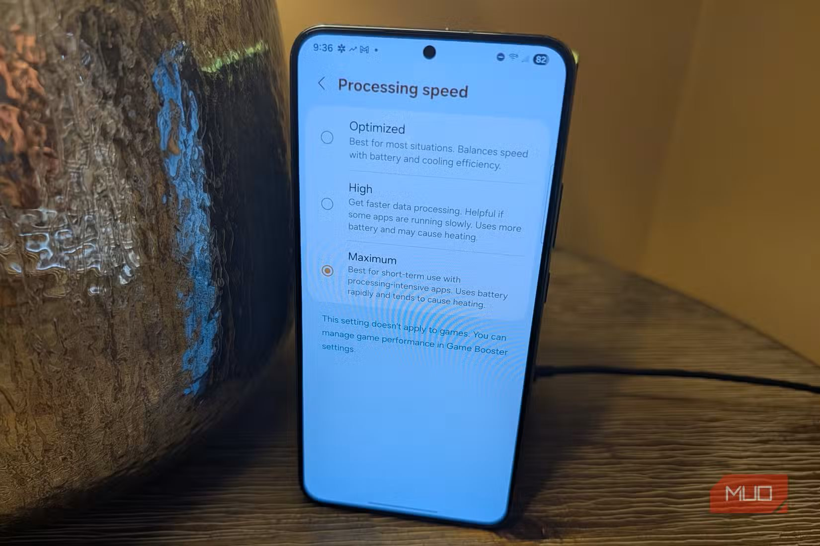 Giao diện tùy chọn tăng tốc độ xử lý trên điện thoại