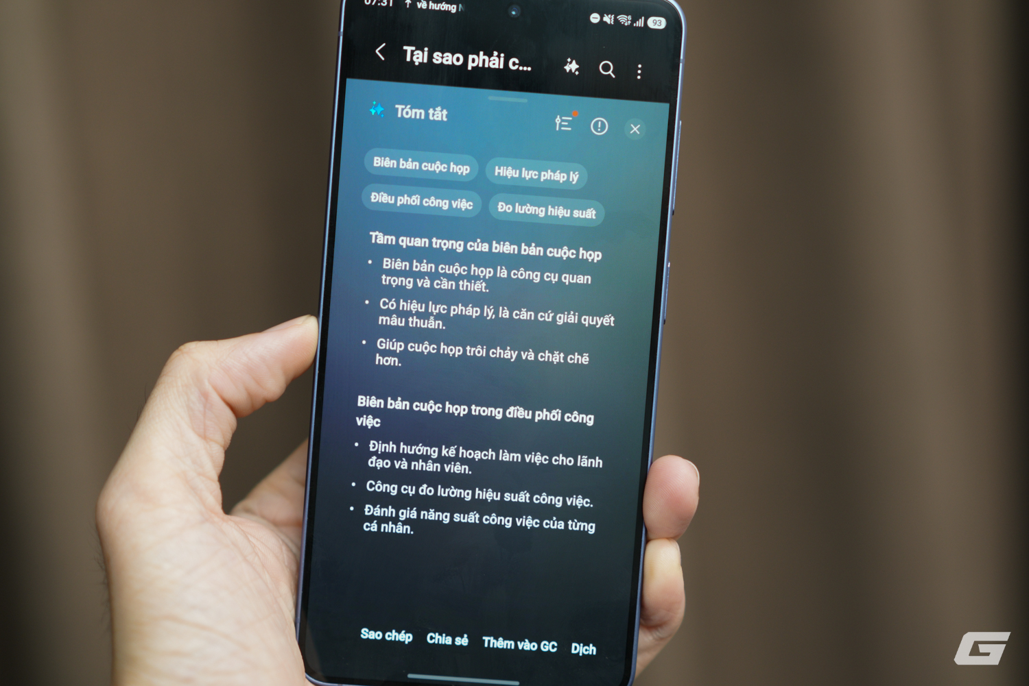 Transcript Assist phân chia người nói và tóm tắt cuộc họp
