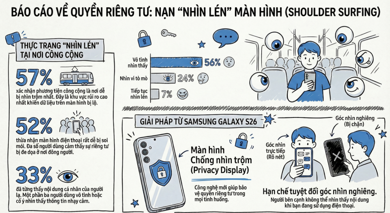 Khoảng cách cá nhân nhỏ khiến việc nhìn trộm qua vai trở nên dễ dàng hơn ở châu Á