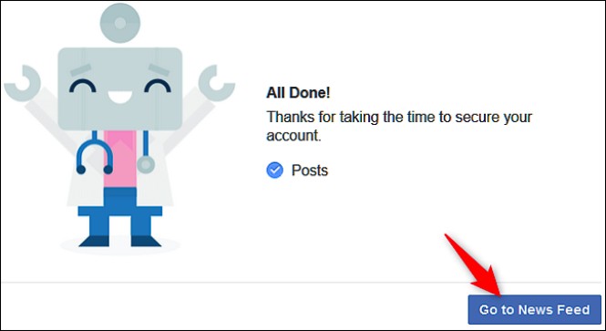 Hoàn tất lấy lại tài khoản Facebook