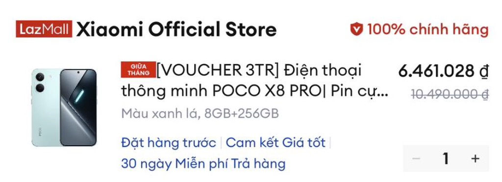 Xiaomi giảm giá đột phá POCO X8 Pro