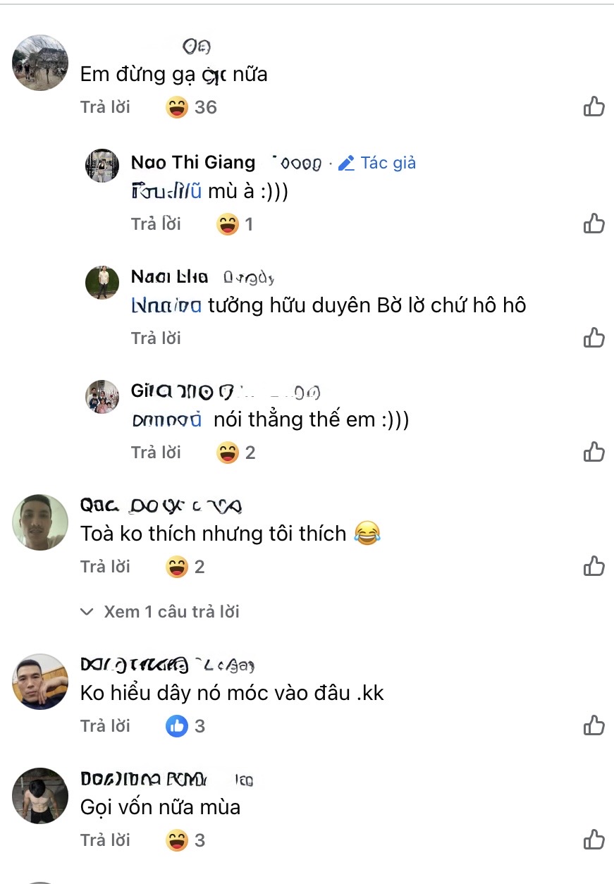 Bình luận phản ứng tiêu cực dưới bài đăng