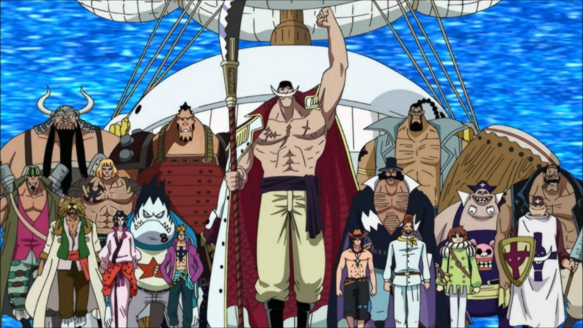 Edward Newgate bảo vệ Luffy tại Marineford