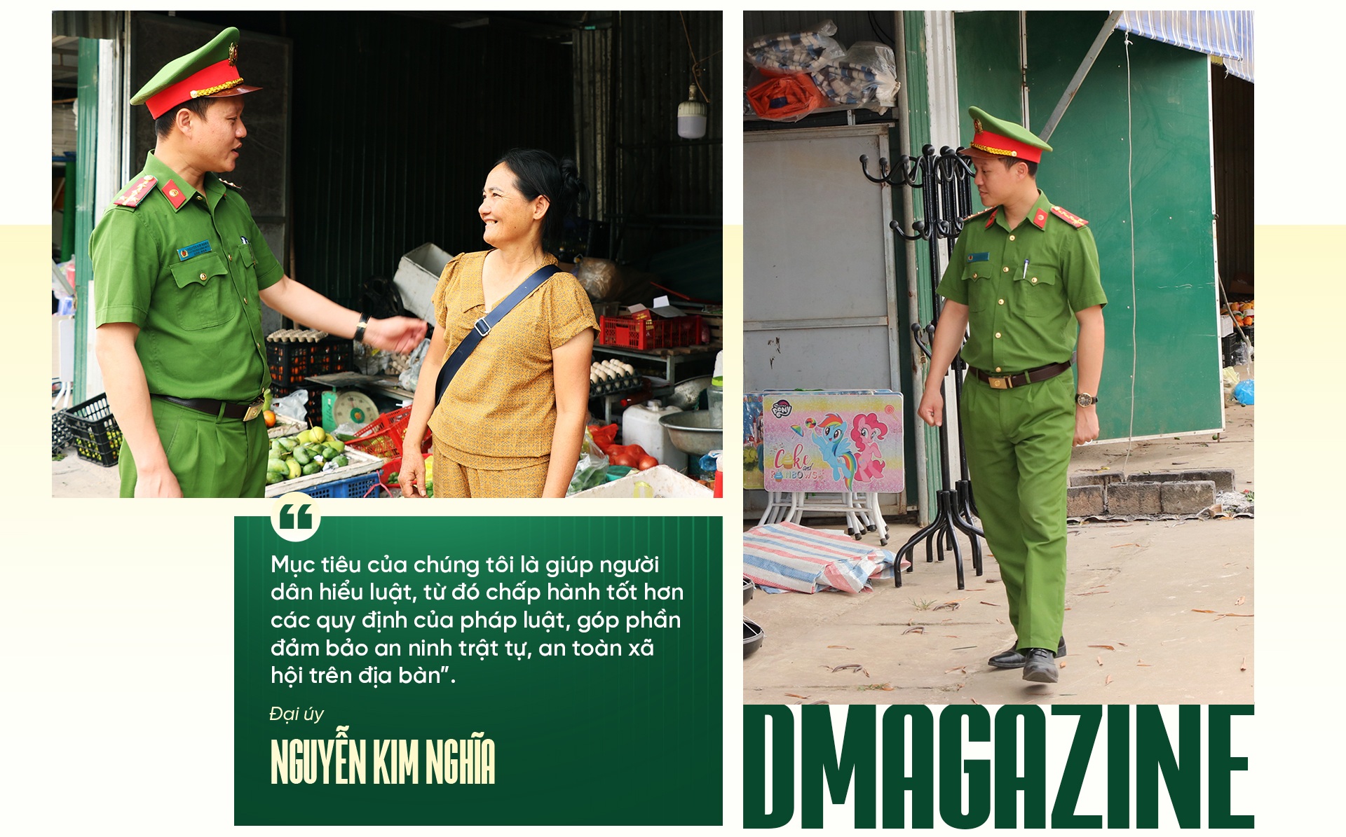 Đại úy Nguyễn Kim Nghĩa tương tác với nhóm thanh thiếu niên trong clip