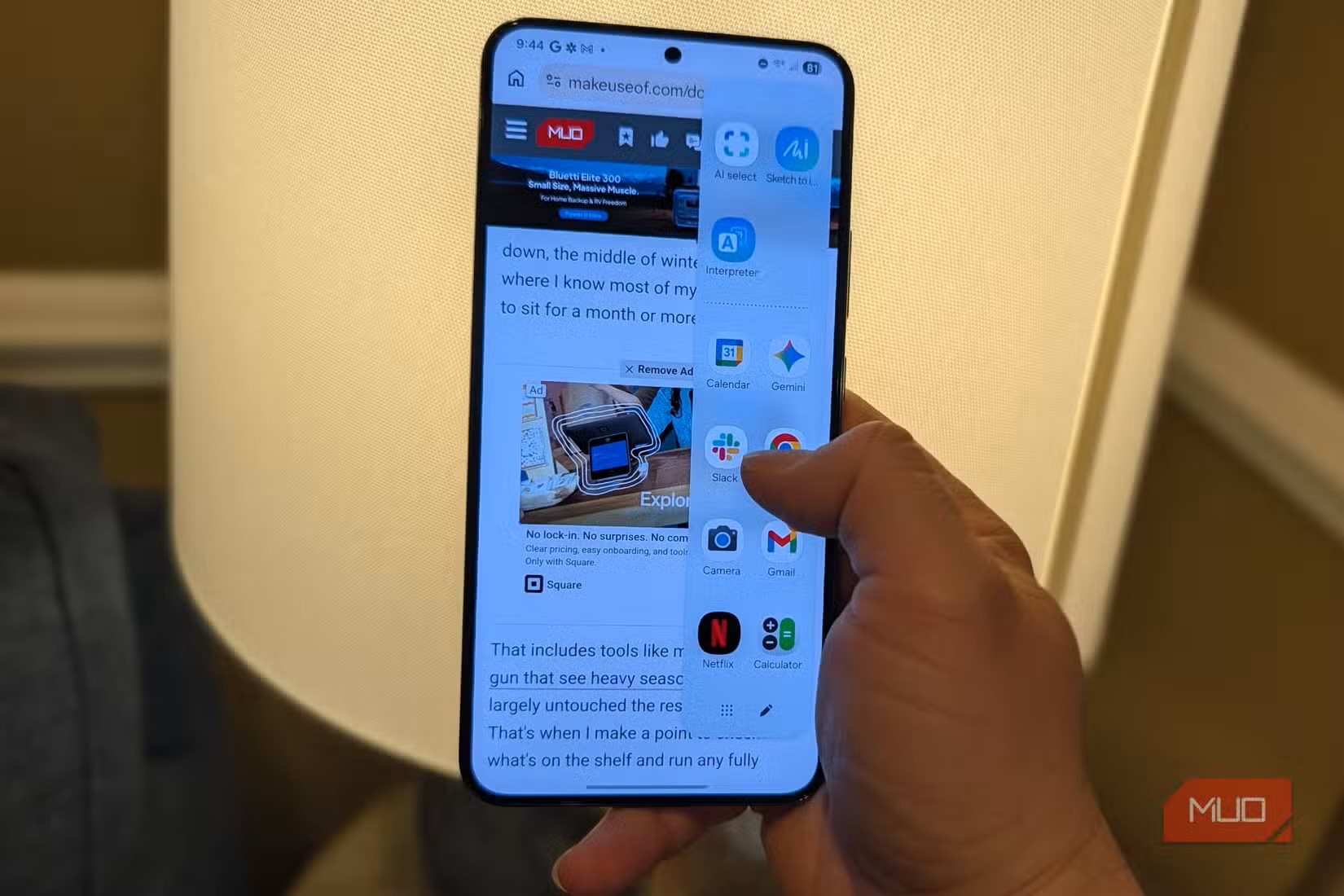 Giao diện tùy chỉnh Edge Panel trên Samsung
