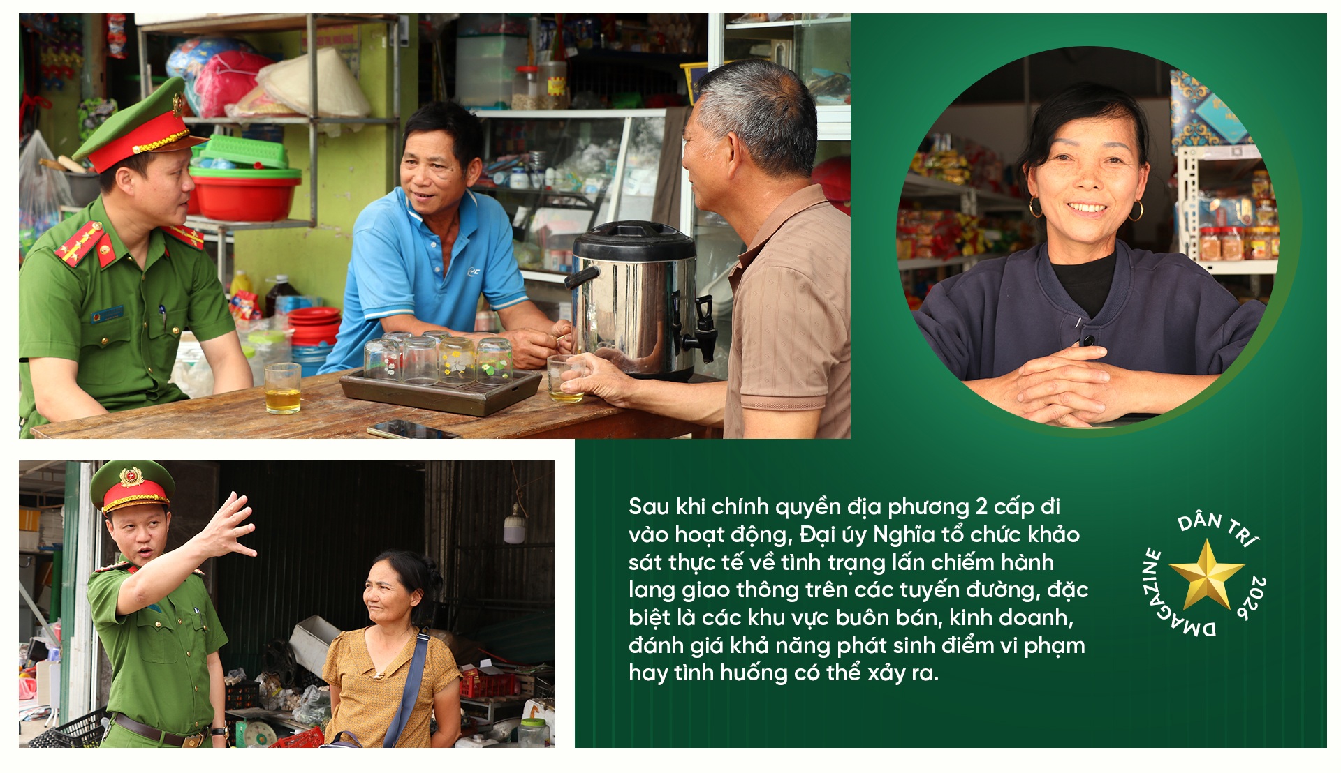 Đại úy Nguyễn Kim Nghĩa khảo sát thực tế tại địa phương