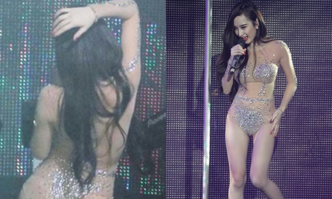 Angela Phương Trinh diện trang phục phản cảm biểu diễn tại quán bar