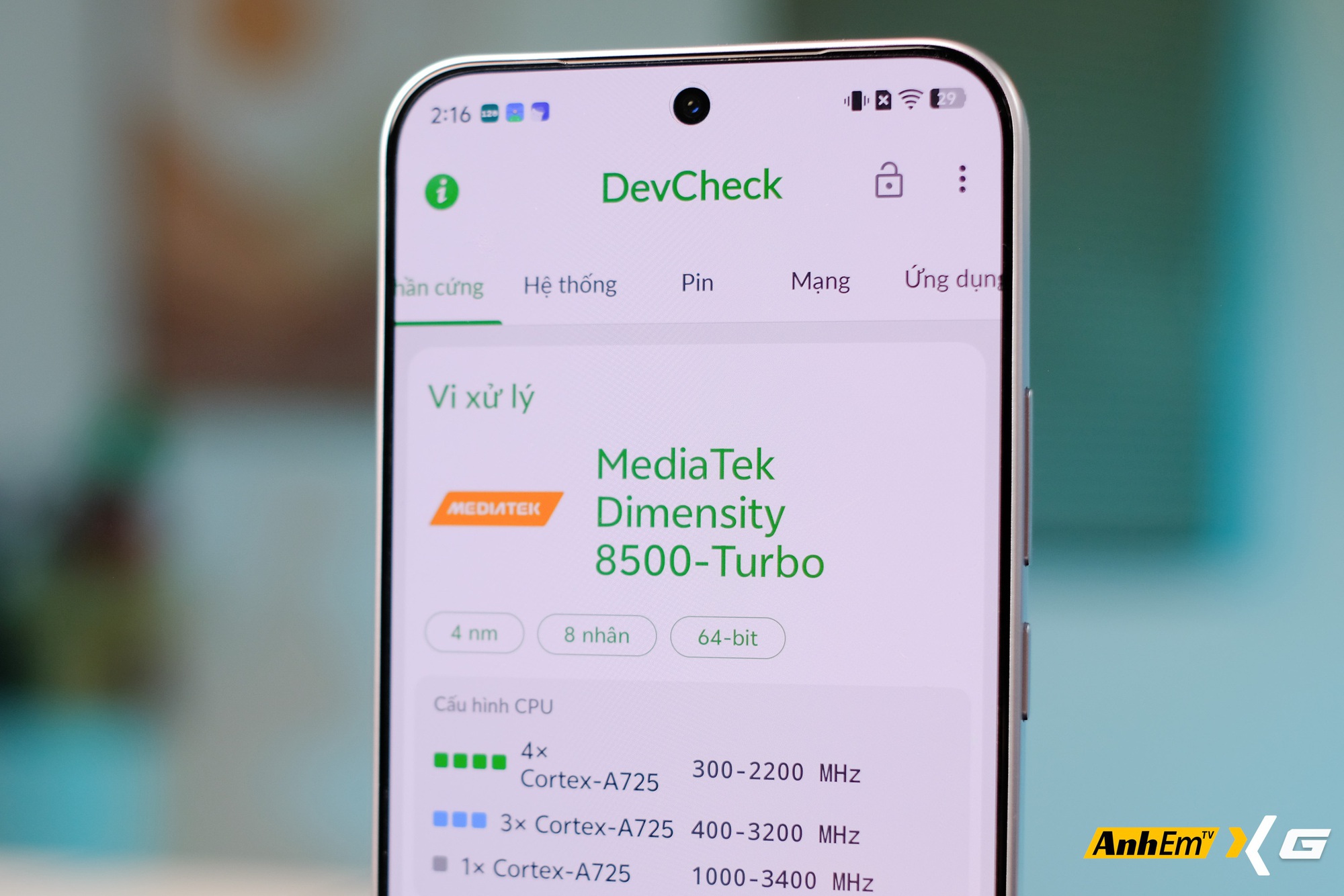 Chip Dimensity hiệu năng ổn định