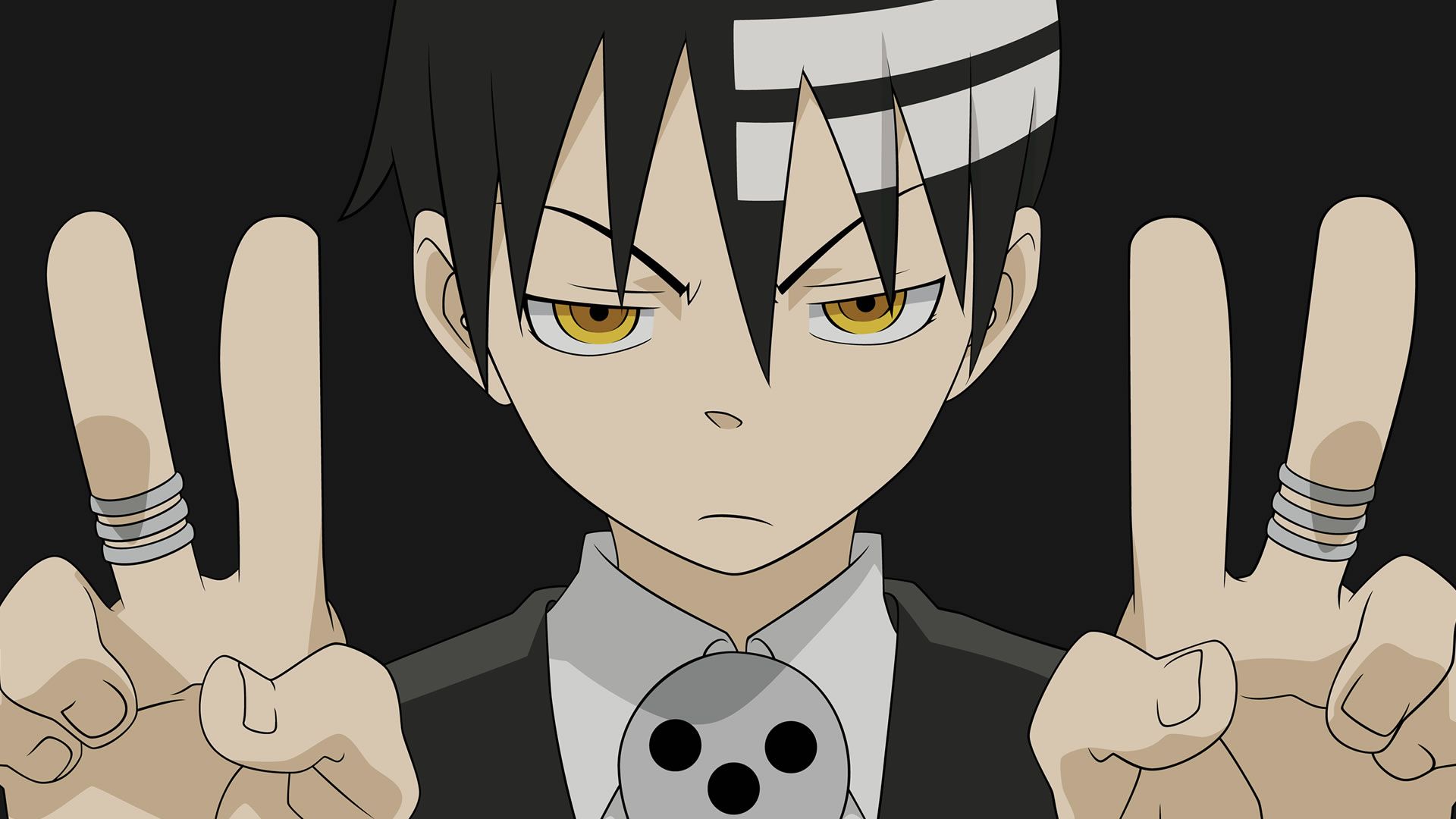 Death the Kid với mái tóc sọc trắng đặc trưng