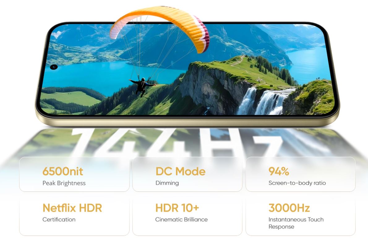 Màn hình AMOLED realme 16 Pro sắc nét Màn hình AMOLED realme 16 Pro