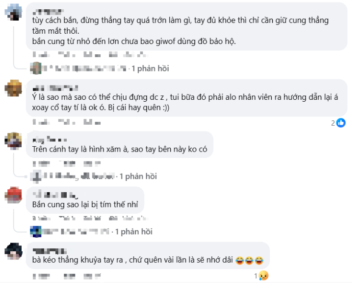 Các vết bầm xanh do tác động dây cung