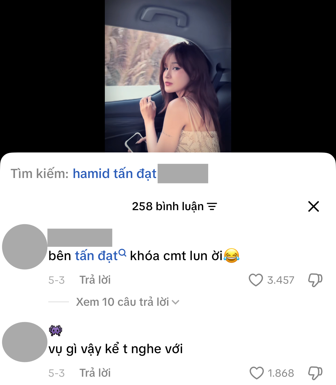 Bình luận thắc mắc về sự im lặng của các TikToker