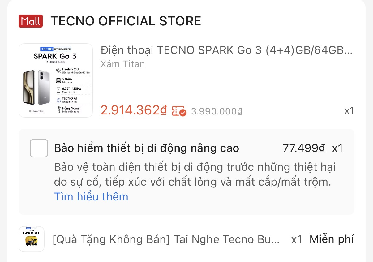 Giá bán và chương trình khuyến mãi hấp dẫn cho smartphone giá rẻ
