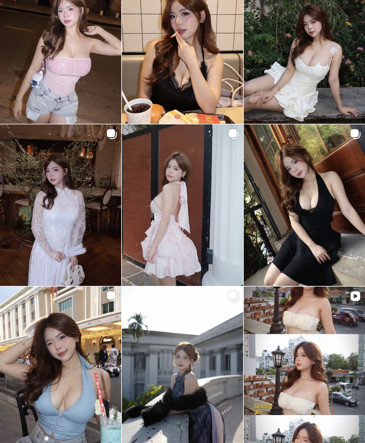 Hot girl duy trì phong cách thời trang thanh lịch