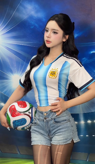 Tú Anh Susu trong bộ trang phục Argentina