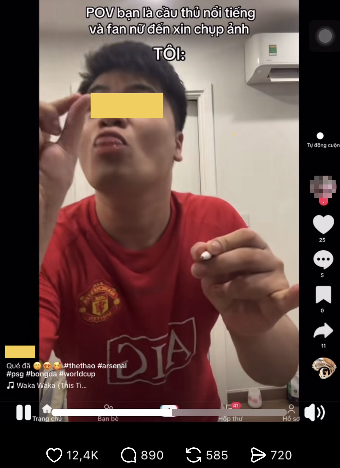 Nam TikToker giả làm cầu thủ nổi tiếng trong clip gây tranh cãi