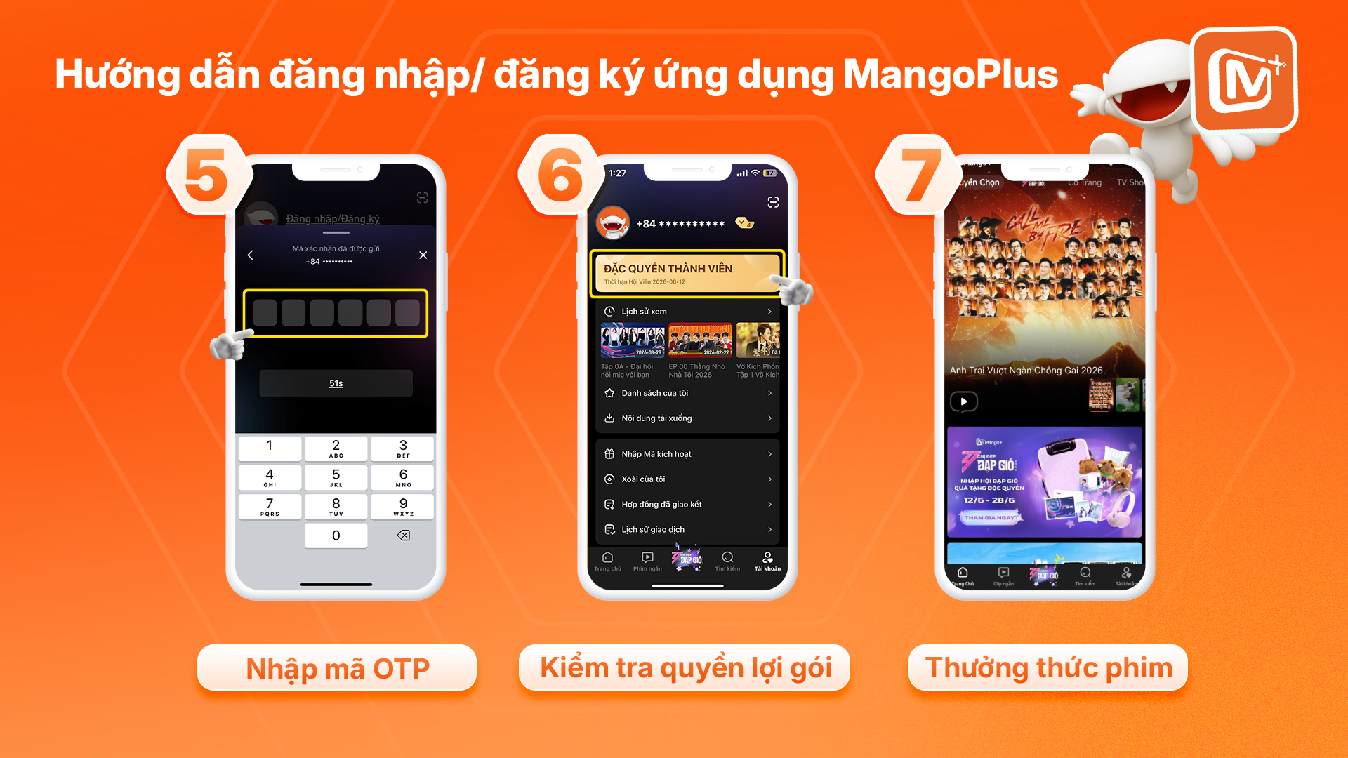 Hướng dẫn đăng ký/đăng nhập ứng dụng MangoPLus