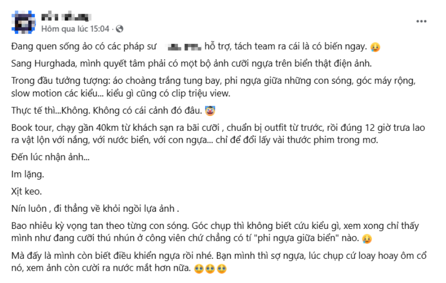 Nữ du khách chia sẻ trải nghiệm cưỡi ngựa thực tế Chia sẻ sau trải nghiệm cưỡi ngựa