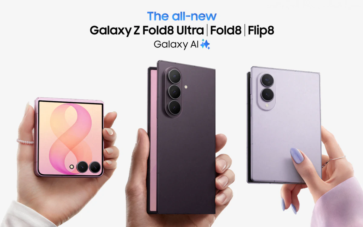 Bộ ba Galaxy Z Fold8 Ultra, Galaxy Z Fold8 và Galaxy Z Flip8 ra mắt